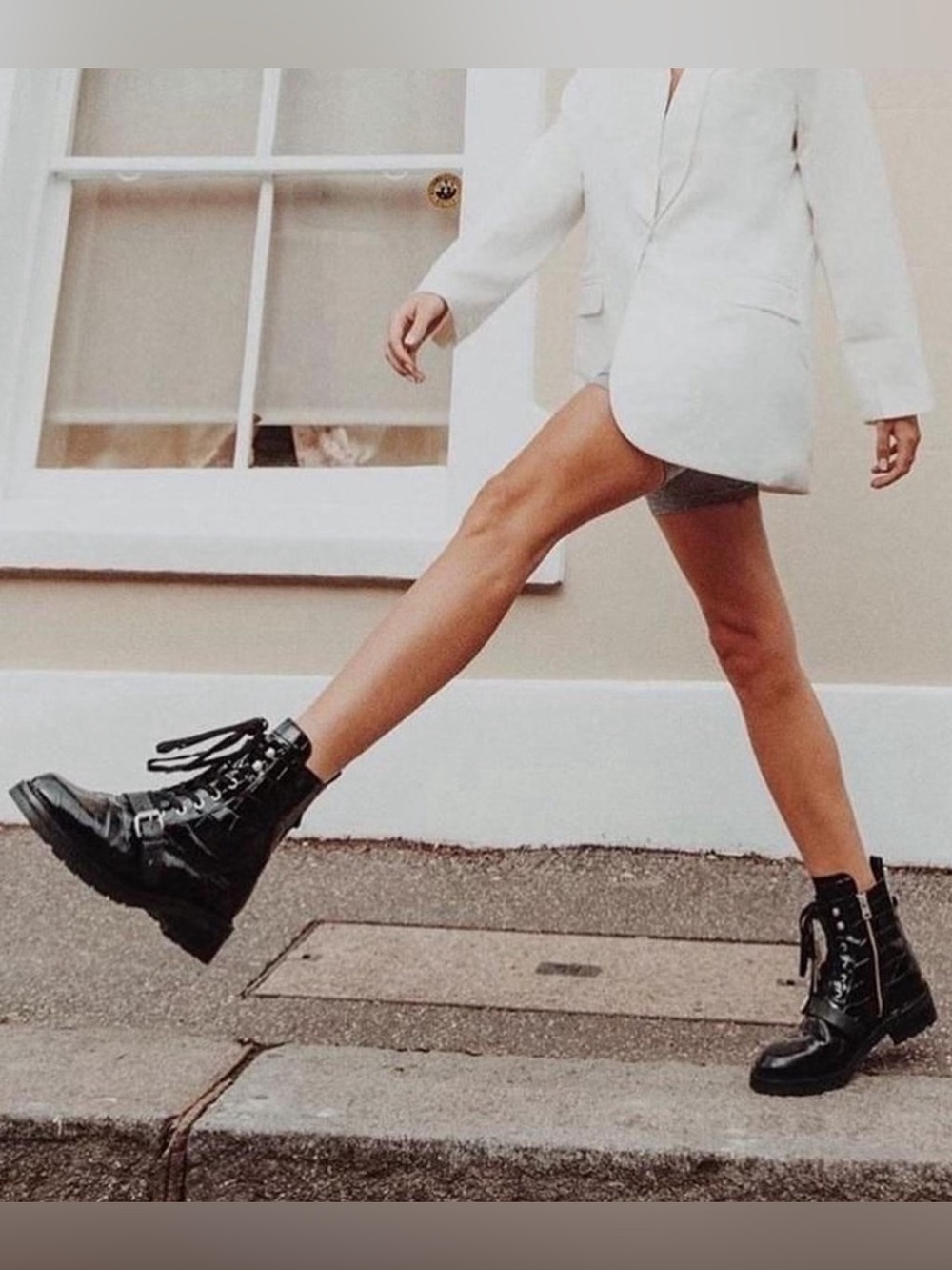 ALLSAINTS Donita Combat Black Boots Size 37